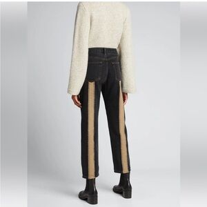 NWT Still Here Sherpa Tate cropped fleece trimmed straight leg jeans